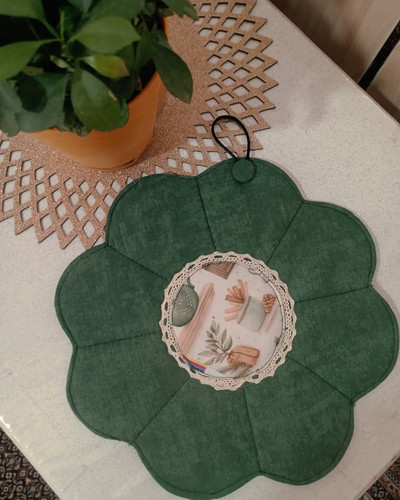 زیر قابلمه ای طرح گل